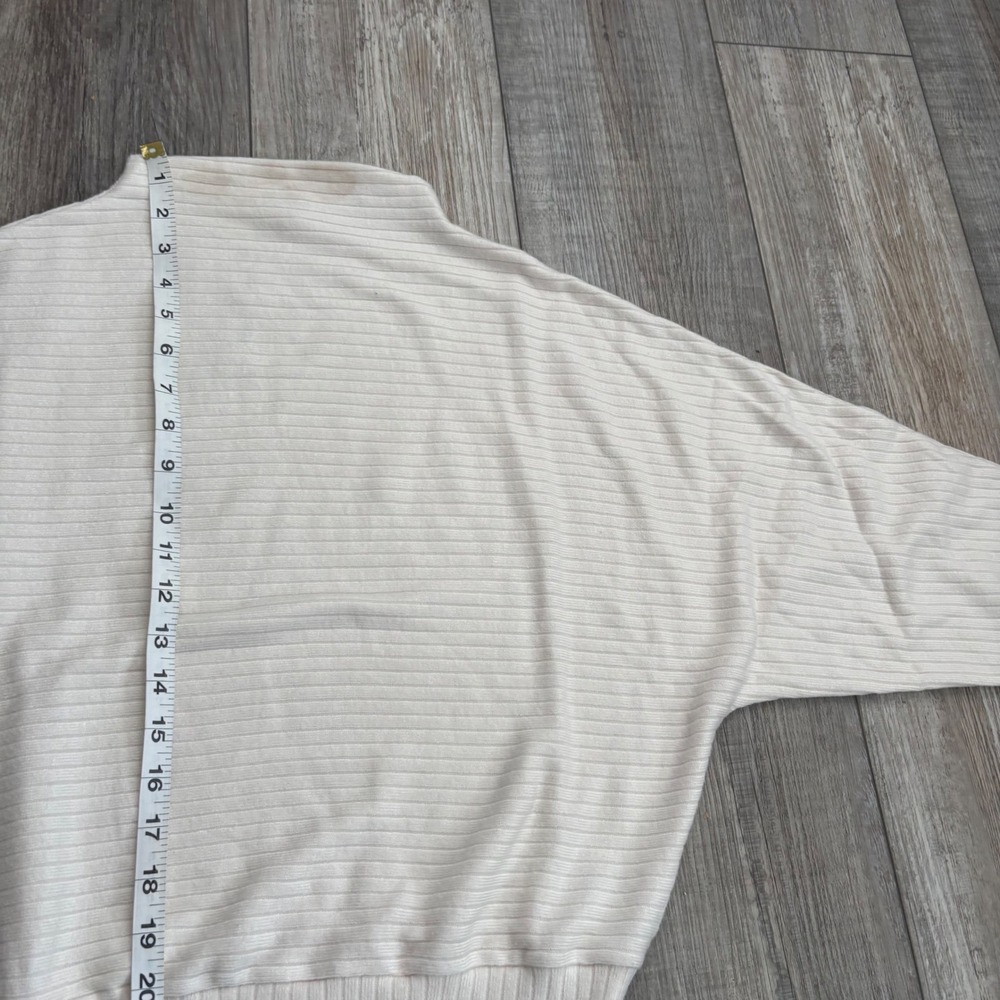 Madewell Ribbed Mockneck Dolman Top Womens‎ Medium Cream NY313 - Picture 4 of 8